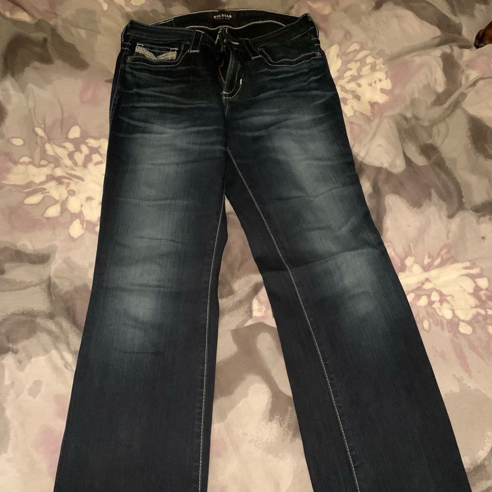 Buckle Big Star Boot Cut Dark Blue Jeans Size 26R